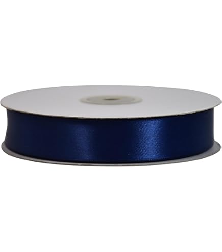 Furlanis nastro di raso bianco blu salvia colore 117 mm.40 Mt.25