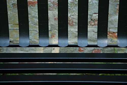 Rosenbogen mit Bank Zink + Schwarz Gartenbank Metallbank Pergolabank Laubenbank - 3
