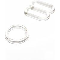 10 Sets Plastik Ringe + Schieber BH Nähzubehör Unterwäsche Transparent