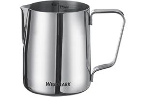 Westmark Jarra de leche Brasilia 220 ml – ideal para nata, leche, miel y otros ingredientes para café y té, accesorios para baristas – acero inoxidable