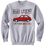  Teesandengines Men\'s FIAT Ritmo 125 TC Abarth Grey Sweatshirt Size XXLarge