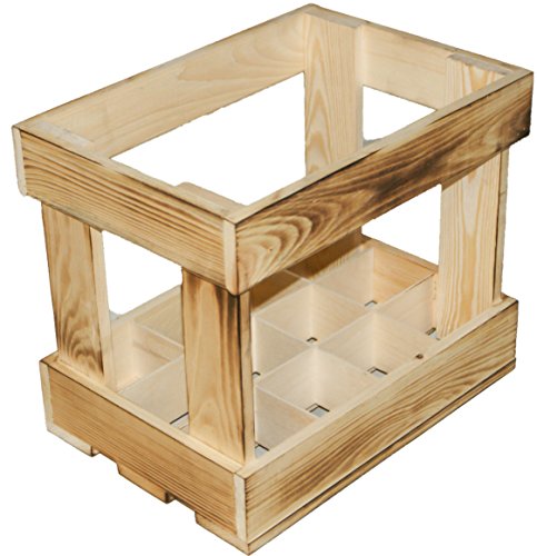 Bierkiste gefächert & flambiert Maße ca. 35 x 24,5 x30,5 cm / Apfelkiste / Weinkiste / Holzkiste