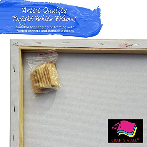 Gespannte Leinwand 45,7 x 61 cm Professionelle Qualität säurefreiem gedehnt Künstler Leinwand Panel Boards für Bild 2 Stück Dreifach grundiert mit Gesso von Crafts 4 alle & # •; - 4