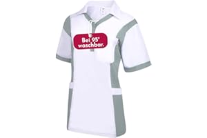 Clinotest Damenkasack Julia - 95 Grad waschbare, kochfeste Kasacks ohne Einlaufen - Kasack aus 65% Polyester, 35% Baumwolle - Pflege Berufsbekleidung für Krankenschwester, Altenpflege, Kosmetik uvm.