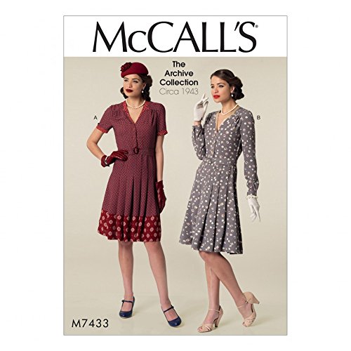 McCall’s 7433 Robes et ceinture style vintage patron de couture pour femmes