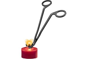 WHOLEV Tijeras para mechas, tijeras para mechas de velas de acero inoxidable, cortadoras para mechas de velas, tijeras para mechas de acero, herramienta para velas para cortar la mecha de forma segura