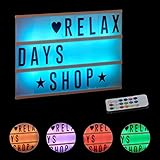 Individuell: Gestalten Sie Ihre eigene Botschaft mit den 85 Buchstaben und Symbolen der Light Box