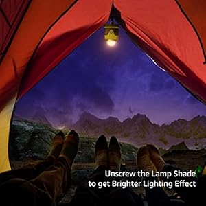 LE Lanterna da Campeggio LED 1000lumen Impermeabile, 4 Modalità di Illuminazione, Lampade da Campeggio per Emergenza Escursione Pesca Trekking ecc. - immagine 5