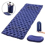 UNA ALMOHADA PUEDE MARCAR LA DIFERENCIA: Dormir al aire libre no significa que tengas que sacrificar tu comodidad; con esta almohada inflable adicional que ocupa poco espacio, puedes dormir profundamente incluso en las montañas o en la playa