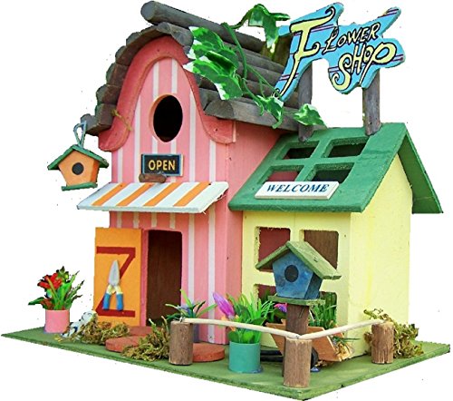 Hüwüknü Blumen Laden Vogelhäuschen aus Holz