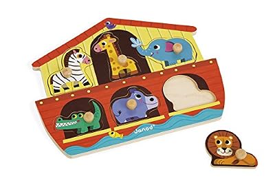 Janod - J07062 - Puzzle Bois Arche de Noé 6 pcs