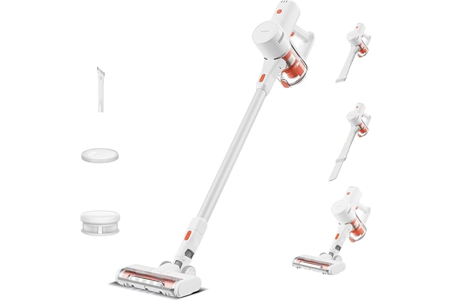 XIAOMI G20 Lite Wireless Vacuum Cleaner, 18 kPa Suction Power, 40 Min Autonomy, White Light Dust Detection, 2-in-1 Brushes, One Touch Emptying, Ideal for Sofa Slots and Keyboards