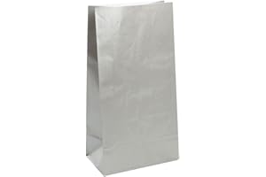 Unique Party - 59018 - Opakowanie 10 torebek na prezenty - papier - srebrny metaliczny