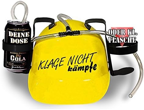 Drinking Helmet spaßhelm with Print - Complain Not Fight - 51657 - Yellow