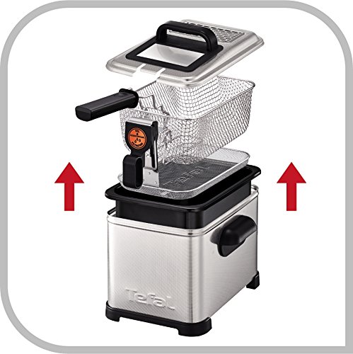 Tefal FR5101 Fritteuse Filtra Pro Inox and Design, Timer, wärmeisoliert, Clean-Oil-System, 2300 W, edelstahl / schwarz - 3