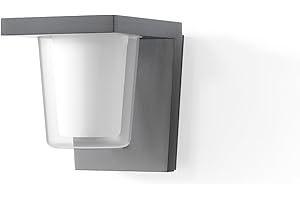 FLORNIA szara lampa zewnętrzna, lampa ścienna LED, zewnętrzna, na balkon, do ogrodu (4000 K, 800 lm, 13 W, IP65)