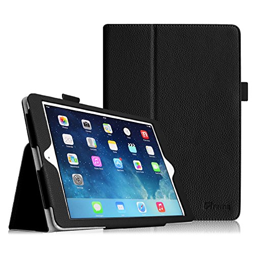 Fintie iPad 9.7 Zoll 2017 / iPad Air Hülle - Folio Slim Fit Kunstleder Schutzhülle Smart Cover Bookstyle Case Etui mit Auto Schlaf / Wach Funktion für Apple All-Neu iPad 9.7 Zoll 2017 / iPad Air (2013 Modell), Schwarz