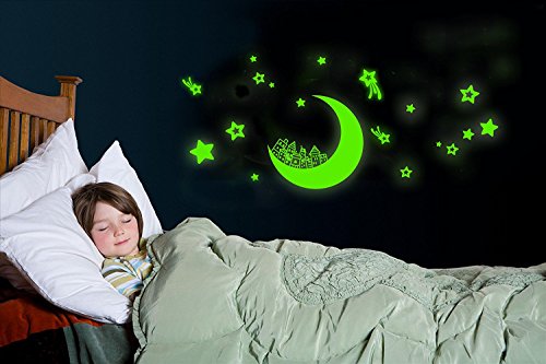 MTURE Aufkleber Wandsticker Sticker, Sterne für Sternenhimmel Wandsticker, Fluoreszierend und im Dunkeln leuchtend, ideal für Kinderzimmer und Schlafzimmer - 3