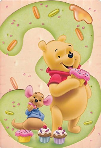 Winnie The Pooh And Roo 3rd Birthday Cut-out Card