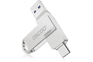 OSCOO 64GB USB Flash Drive, USB 3.1 Gen 1 Dual USB-C & USB-A Memory Stick, Portable Thumb Drive for iPhone 15/16/17, Mac, Android Phones, Tablets, Laptops, Mac, Windows – Photo & Video Backup