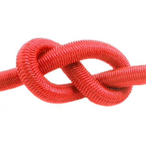 DQPP 50m cuerda elástica goma 8mm rojo atar