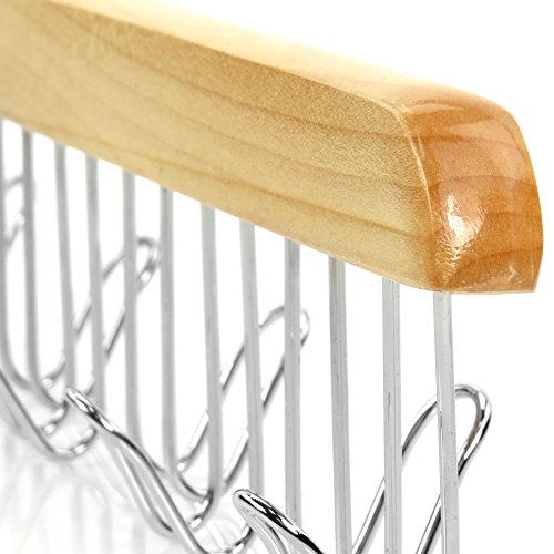 Naturfarbener Holz Gürtelbügel – 12 Haken – Hangerworld - 3