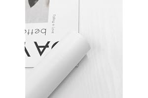 ABYSSALY Papel Adhesivo para Muebles Madera Blanco 30 cm x 200 cm Vintage Pegatina Vinilo Adhesivo Muebles Rollo Decorativos Cocina Armario Mesa Puerta Muebles