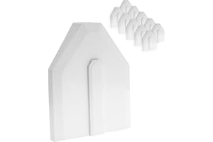 TRUMAX Universal Glazing Bar End Cap Conservatory Roof Rafter Trim - White, 10 Pack
