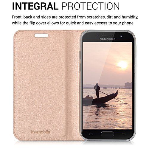 kwmobile Funda para Samsung Galaxy A3 2017 - Carcasa para m vil de Cuero sint tico - Case Plegable en Oro Rosa reviews kwmobile Funda para Samsung Galaxy A3 2017 - Carcasa para m vil de Cuero sint tico - Case Plegable en Oro Rosa