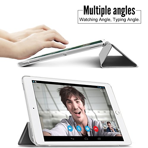 iPad Pro 10,5 Hülle, Infiland Ultra Smart Slim Lightweight Schutzhülle Cover für Apple Neu iPad Pro 10,5″ Display 2017(mit Auto Schlaf / Wach Funktion)(Weltraum Grau) - 6