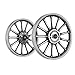 Kingway SR2A 13 Spokes Bike Alloy Wheel Set of 2 19/19 Inch CNC Black for Royal Enfield Electra/Thunderbird RS.9998.00
