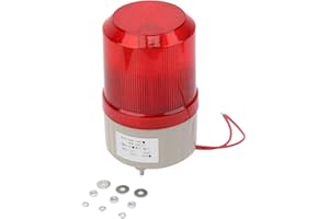 MUMISUTO LED Beacon Lights, 220V AC Red Beacon Rotating Light 75mm Diameter Warning Light Waterproof Led Red Flashing Light High Brightness for Road Safety Workshop Outdoor House