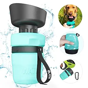Portable Dog Water Bottle,Upgraded 2 in 1 Pet Travel Water Bottle and Bowl,Leakproof Pet Drinking Bottle for Dog Cat Outdoor Travel Walking,Lightweight Large Capacity Pet Water Bottles 18oz BPA Free