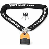 VINZ Makalu Motorcycle Lock | Anti-Theft Lock with Key | ART 4 Approved | Tested Hardened Steel &oslash;11mm | Chain Lock/Chain Lock