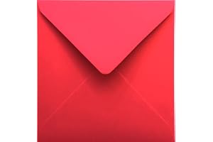 Netuno 100 buste lettere colorate quadrate rosso 11 x 11 cm 120g Malmero Vermillone buste rosse eleganti per compleanno matrimonio buste inviti partecipazioni biglietti auguri buste lettera natalizie