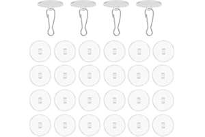 VBNZBK Ganci a Soffitto Autoadesivi Trasparenti da 30 Pezzi Senza Perforazione Ganci per Montaggio a Soffitto con Clip per Pennone Ganci Decorativi per Camera da Letto Bagno