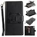 Produktbild Hülle für Sony Xperia XZ, Sony Xperia XZ Hülle / Handyhülle / Schutzhülle / Ledertasche / Tasche / Case / Cover / Flip Brieftasche, Anlike Geprägte Panda für Sony Xperia XZ (5,2 Zoll) Bookstyle Kartenfach Standfunktion Handytasche mit Abnehmbar Handy Lanyard für [Sony Xperia XZ (5,2 Zoll)] - schwarz