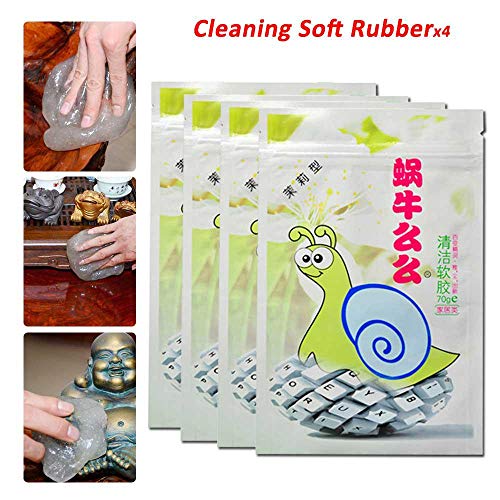 Preisvergleich Produktbild Volwco Auto Reinigungs Gel Wiederverwendbare Sticky Jelly Gel Zauber Tastatur Staub Schmutz Reinigung Kleber Für Computer IPad PC Laptop Auto Air Vent Heimgebrauch (Jasmin,4 Packung)