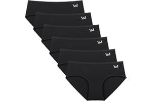 Cholewy Womens Underwear Multipack - Soft and Stretchy Ladies Knickers Comfortable Cotton Pants for Women, Ideal for Daily Wear (Pack of 6)