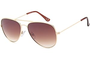 styleBREAKER Gafas de aviador para niños con marco de metal de acero inoxidable, con espejo o teñidas, Gafas de aviador, Gafas de sol 09020059