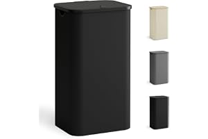tvättkorg med lock 100 l, smal sorterare, vikbar tvättpåse, hög