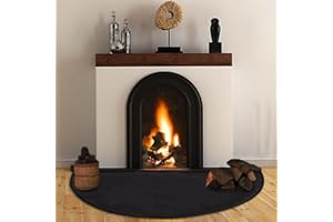 BAFLOVGA Feuerfeste Kaminmatte, Funkenschutzplatte Für Kaminofen, 102 * 50CM Kaminbodenplatte, Feuerfeste Matte für Kaminofen, Zum Schutz des Bodens Vor Funken Oder Als Grillunterlage, Hitzeschutzmatte