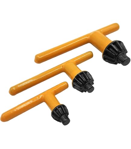 Swpeet 4-in-1 Drill Chuck Key Set – 2-Pack (Large + Small), Fits 3/8”, 1/2”, 3/4” & 1” Chucks, Zinc Alloy, Universal Hand Key