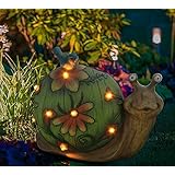 Solarleuchten Garten Deko Schnecke Gartendeko LED Licht Solar Tierfigur Figur Harz Handwerk Hof Kunst Ornamente Garten Dekor