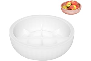 FENGQQKJ Grande vassoio rotondo in resina epossidica, stampo grande in resina epossidica, stampo in silicone