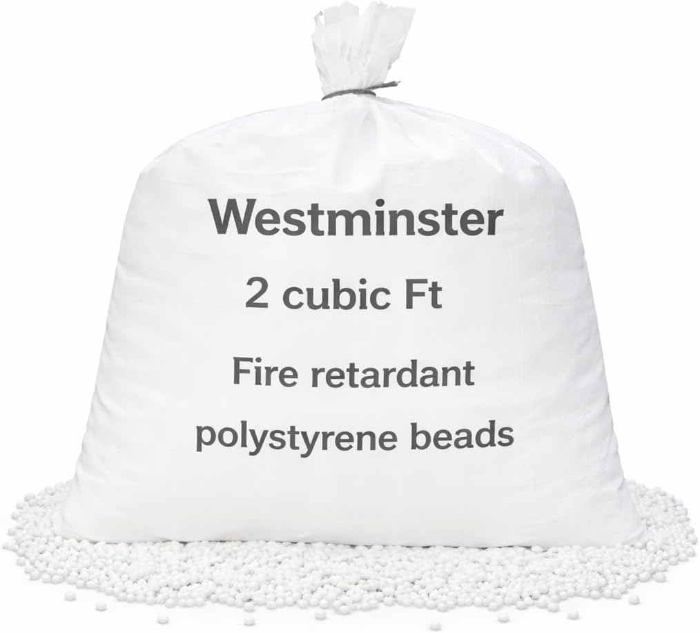 Bean Bag Filling Refill Booster Polystyrene Extra Beads Top Up Bag Beans Balls Various Sizes (2 Cubic Feet)