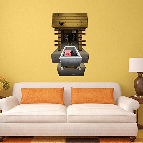 AOHANG Mineshaft Reusable Vinyl Wall Decal Art Decor/ Sticker / Cling / Decoration for Bedroom, Playroom by AOHANG