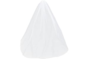 Amosfun brautschleier lang beige schleier einschichtig mit kamm lang 0 8 m einfach elegant hochzeitszubehör für damen damen