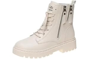 ZXCN Bottes Beige Noires Moto High Tops Chaussures Plate-Forme Bottines Bottines Femme 2021 Printemps Automne Femme Botte de Combat Confortable