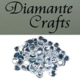100 x 10mm Clear Round Diamante Loose Flat Back Rhinestone Gems created exclusively for Diamante Crafts